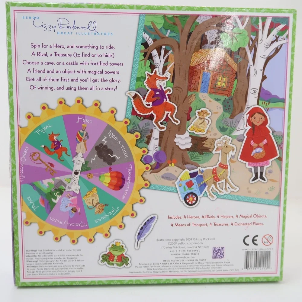 Eeboo Fairytale Spinner‎ Game Create Your Own Story 2-4 Players 2009 Complete